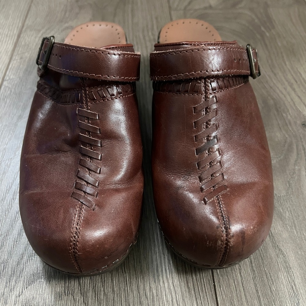 Dansko EUR 37 US 7 Braided Leather Brown Clog Brown